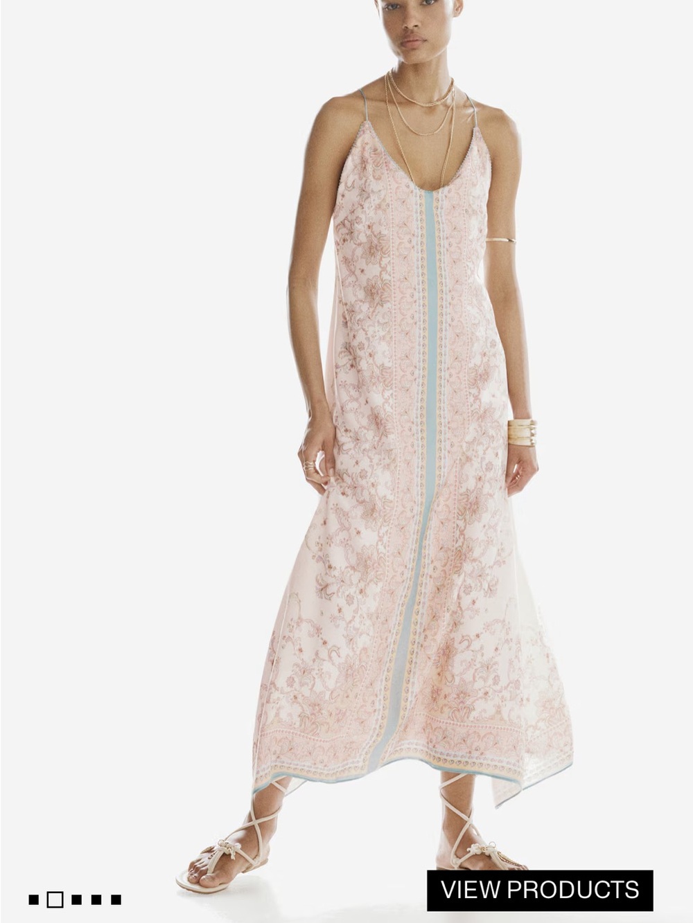 H and M paisley dress medium NWT